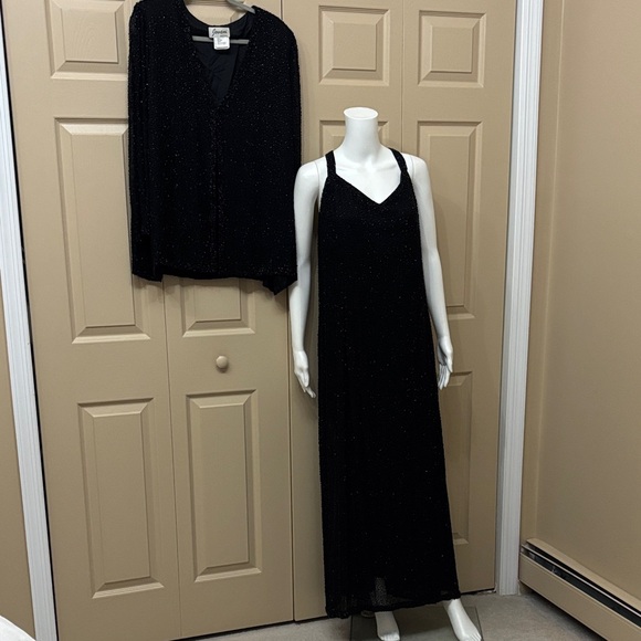 Vintage JOVANI beaded gown and jacket